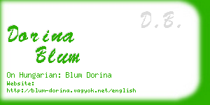 dorina blum business card